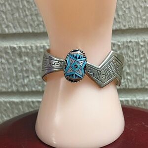 Carolyn Pollack Silver Bracelet with Turquoise Accent